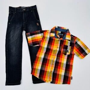 English Laundry Multicolor Plaid Kids Shirt